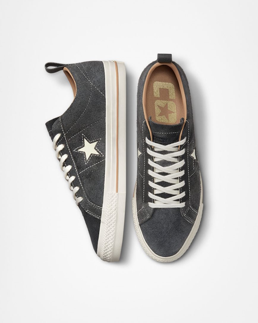 Dámské Skate Boty Converse One Star Pro Vintage Semišové Šedé Hnědé | CZ GWYP53